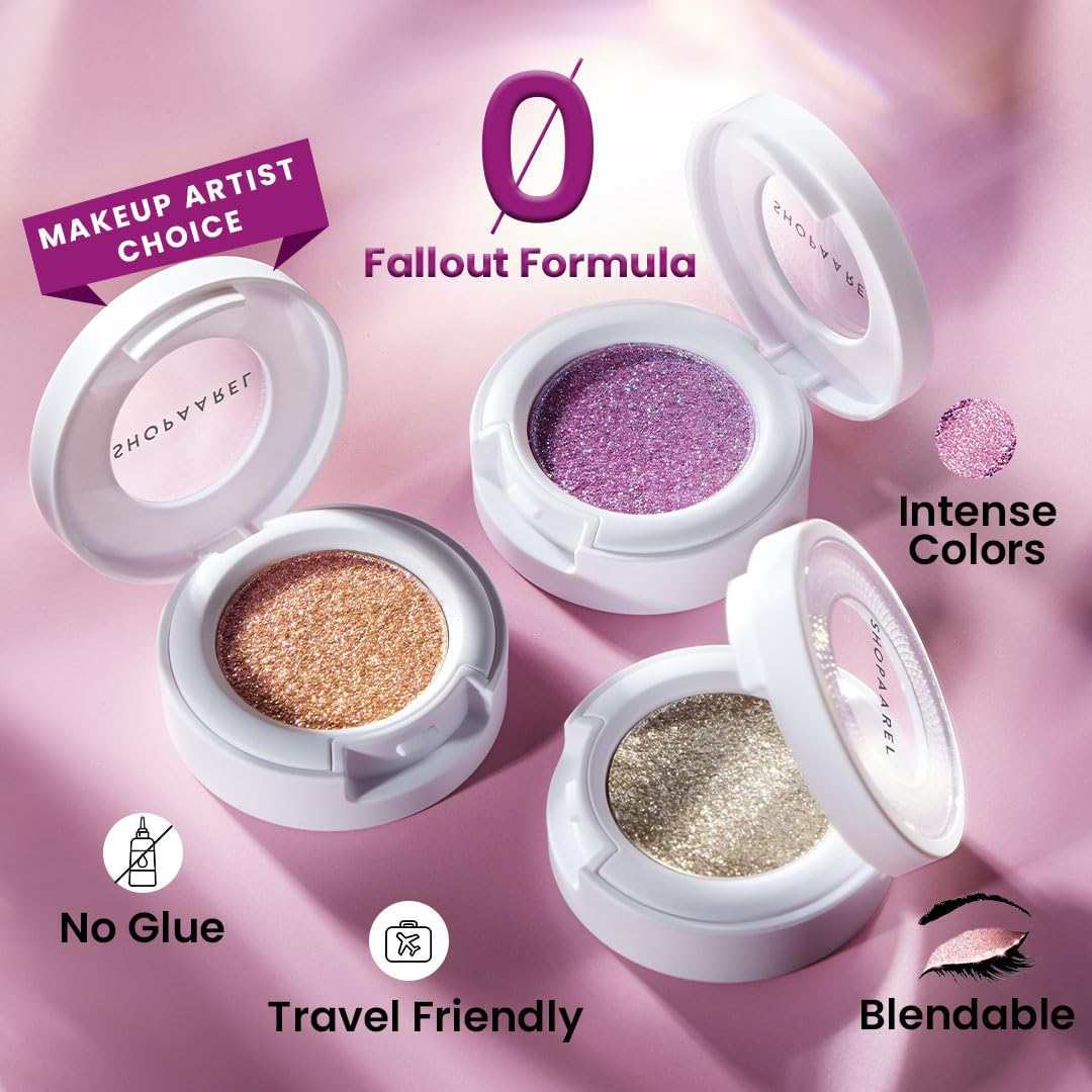 Metallic Eyeshadow Palette, Assorted Colours (BOLD)