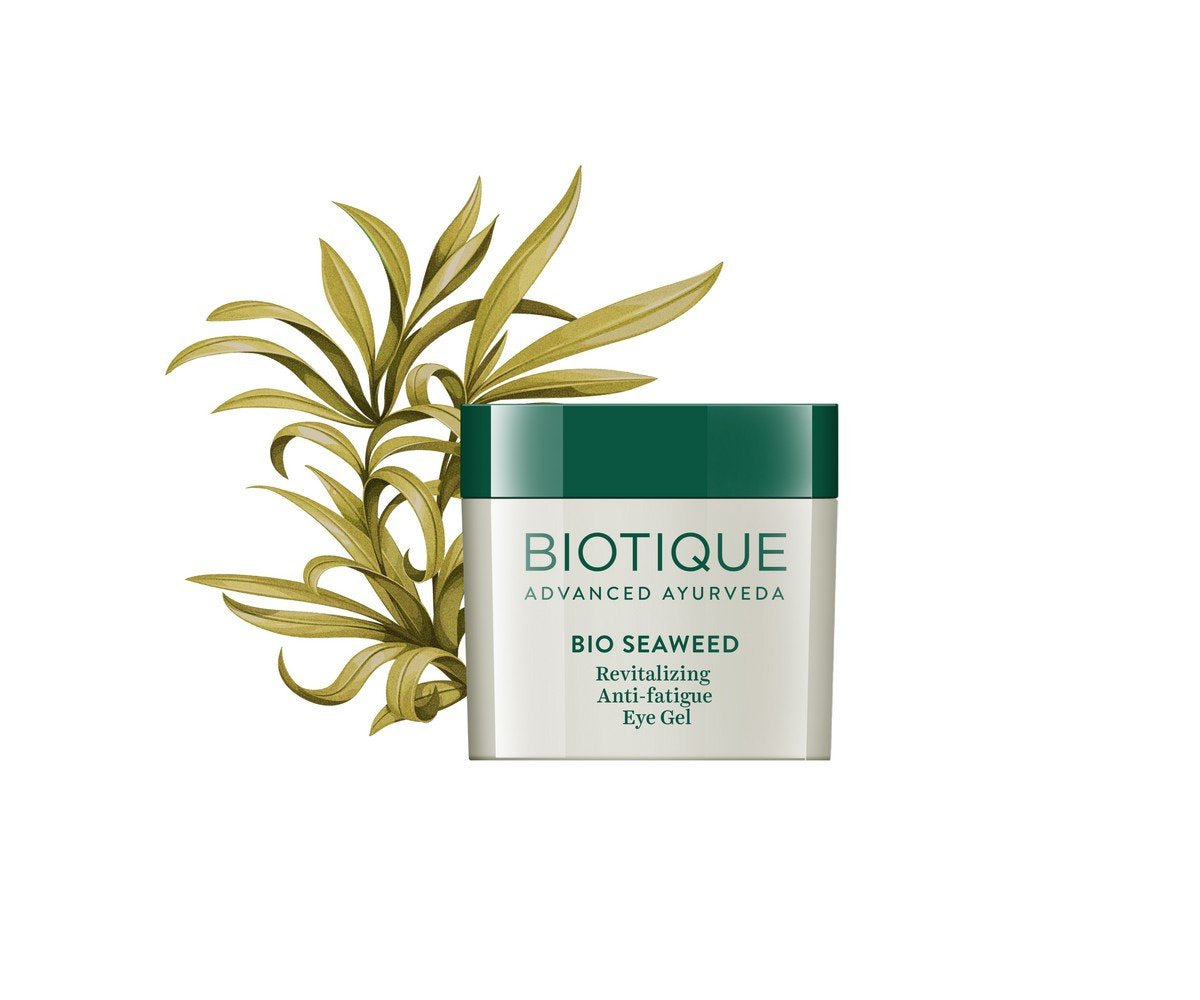 Biotique Bio Seaweed Revitalizing Anti Fatigue Eye Gel, 15g And Biotique Bio Honey Gel Refreshing Foaming Face Cleanser, 120ml