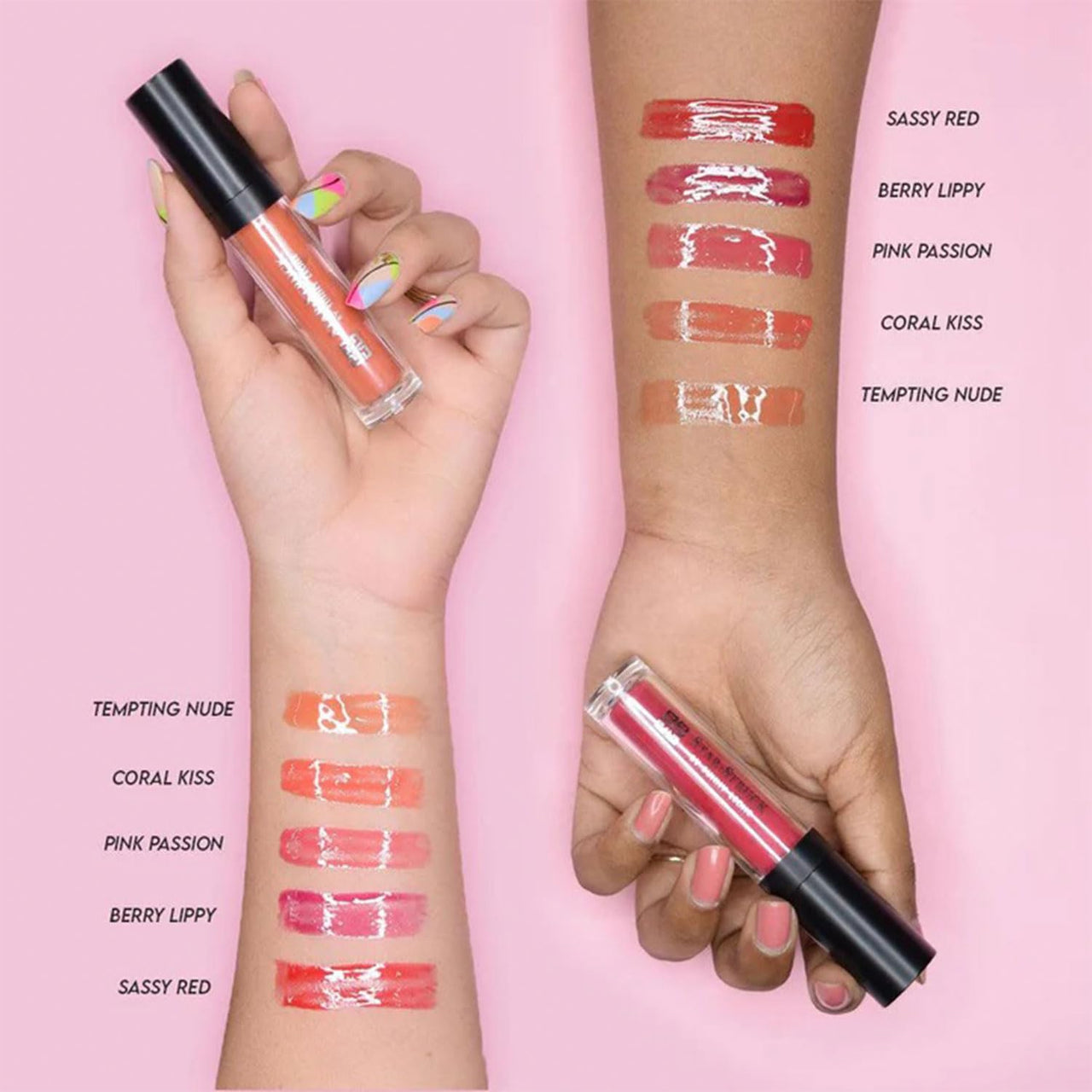 STARSTRUCK BY SUNNY LEONE Glossy Lip Tint For Women, Sassy Red | Glossy Lipstick, Non Sticky, Hydrating, Light Weight & Long Lasting | With Jojoba Oil & Shea Butter