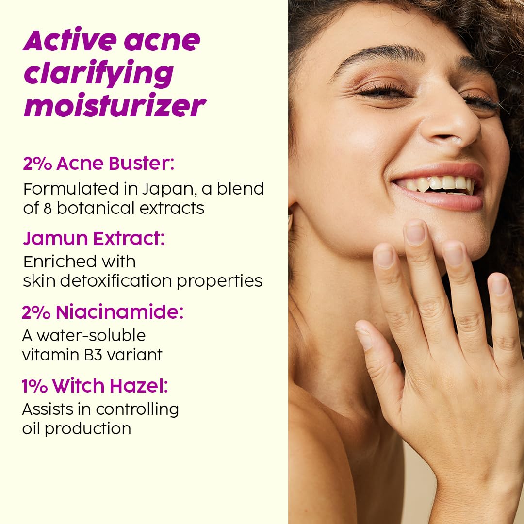 PLIX - THE PLANT FIX 2% Niacinamide and Salicylic Acid Jamun Moisturizer and Serum Combo(30 gm + 30ml), Helps Reduce Pimples with For Oily and Acne Prone Skin, With Witch Hazel & Jamun Extract