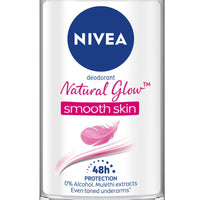NIVEA Natural Glow Smooth Skin Deodorant Roll On for Women, 50ml (originally Whitening Smooth Skin)