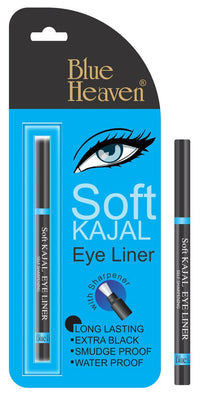 Blue Heaven Soft Kajal Pencil Eye Liner (Black), Matte Finish
