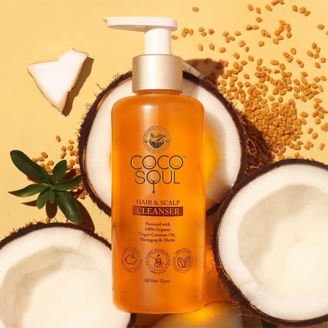 Coco Soul Shampoo with Coconut & Ayurveda | Paraben & Sulphate Free | 200ml