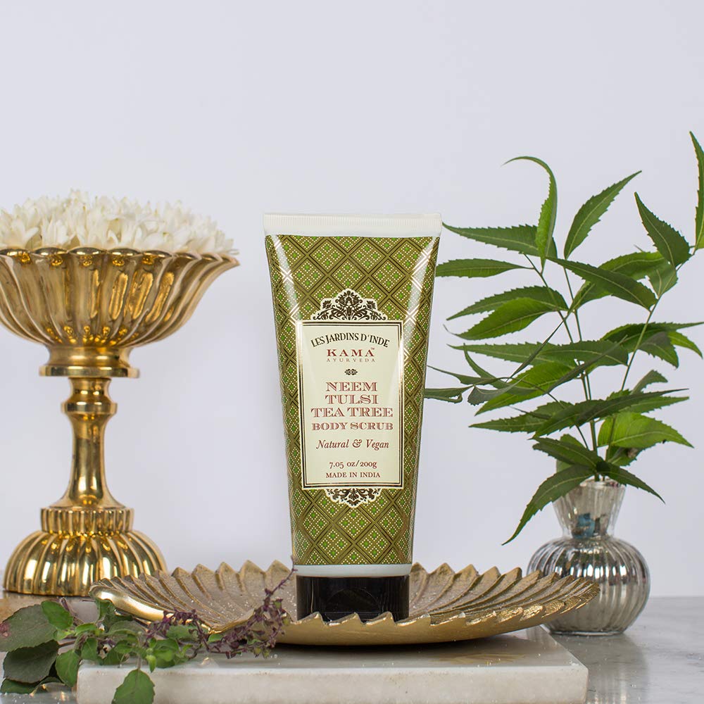 Kama Ayurveda Neem Tulsi Tea Tree Body Scrub,7.5 Oz, 200gm
