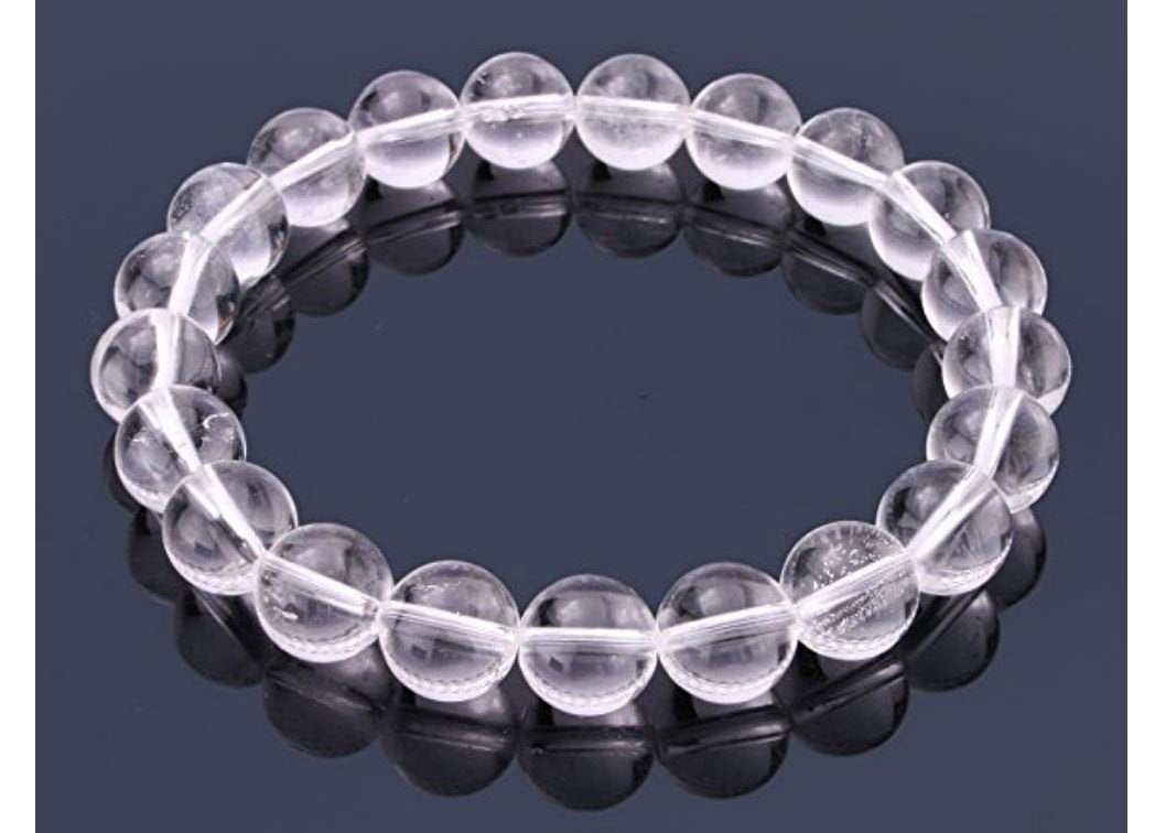 Adabele Natural Gemstone Bracelet 7.5 inch Stretchy Chakra Gems Stones 8mm (0.31") Beads Healing Crystal Quartz Women Men Girls Gifts (Unisex) Grade A Clear Crystal 7.5 Inches