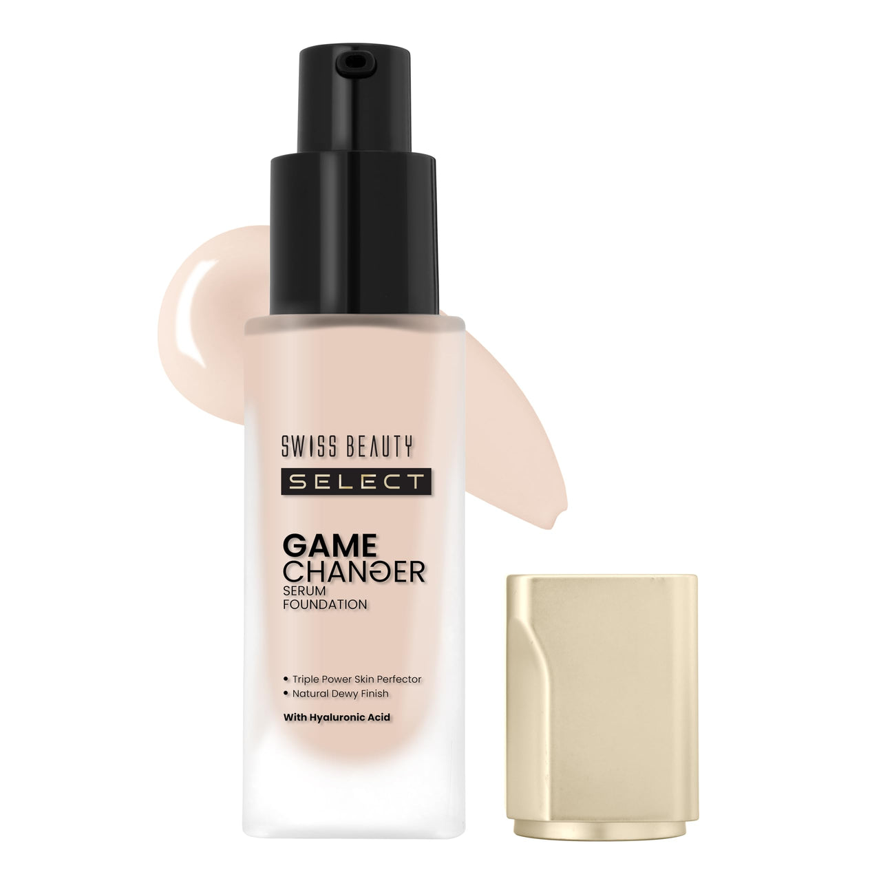 Swiss Beauty Select Game Changer Serum Lightweight Foundation | With Natural and Dewy finish | Shade- Creamy Vanilla, 30gm |