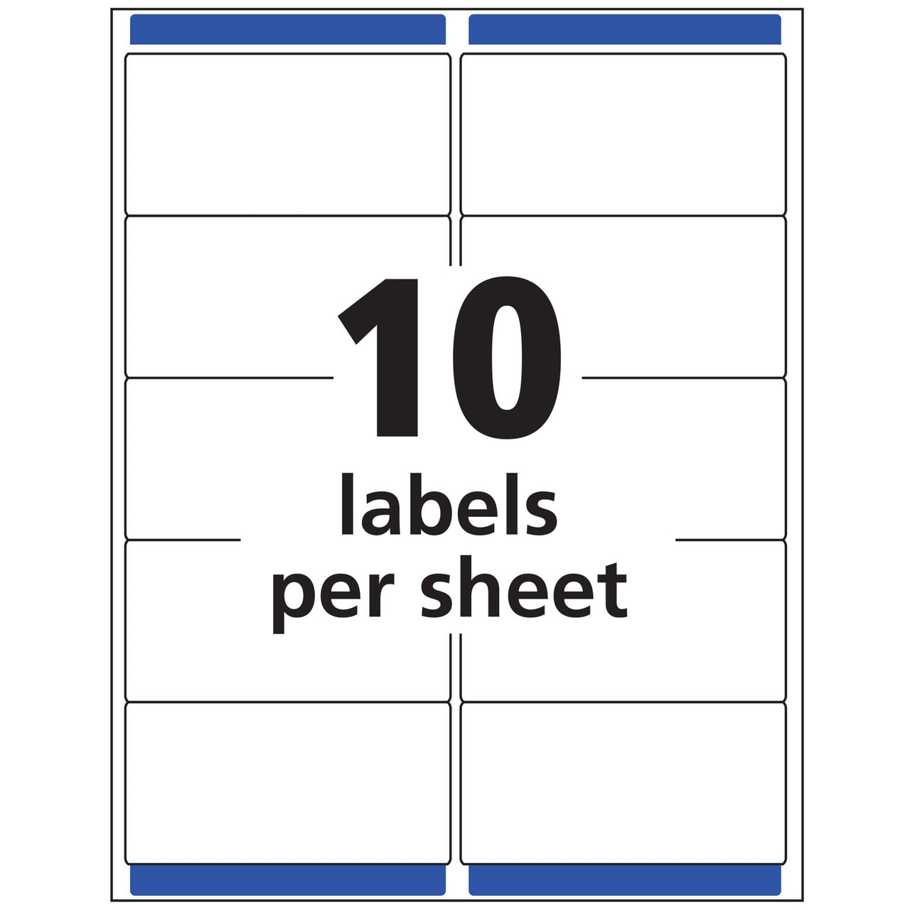 Avery Printable Shipping Labels with Sure Feed, 2" x 4", Matte Clear, 100 Blank Mailing Labels (15663) 2" x 4"