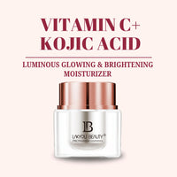Lakyou Beauty Vitamin C + Kojic Acid Moisturizer - Luminous Glowing & Brightening for All Skin Types, 30ml