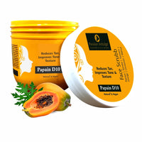 Passion Indulge Natural Papain D10 Face Scrub 200gm & Rose Water For Makeup Remover 200ml Combo Pack For Reduces Tan | Improves Tone & Texture | Remove Dead Skin Cells | All Skin Types With Papaya & Turmeric | Vegan