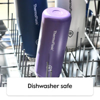 ThermoFlask 16 oz Double Wall Vacuum Insulated Stainless Steel 2-Pack of Water Bottles, Purple/Orange