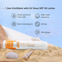 Brinton LIP Balm 8gm and Brinton UvDoux Sunscreen Lotion with SPF 30 in Oil Free Formula| Light Weight & Non Greasy Sunscreen|Protection against UVA/UVB Rays| For All Skin Types- 50 ML