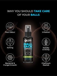 Beardo Ball Sack Spray For Men, 50ml | Intimate Care Spray for Fresh, Clean and Dry Balls | Intimate Hygiene Body Spray for Men; Prevents Odor, itch | Strictly for men Gift for men