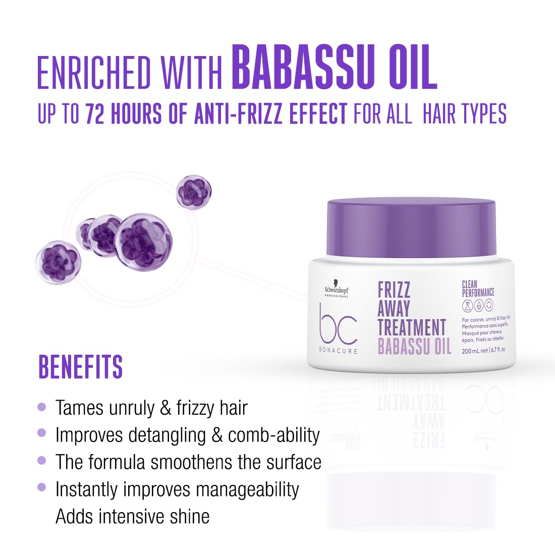 Schwarzkopf Professional Bc Keratin Smooth Perfect Treatment, Purple, 200 ml & Professional Bc Peptide Repair Rescue Micellar Shampoo for Dull Hair, Red, 8.4 Fl Oz