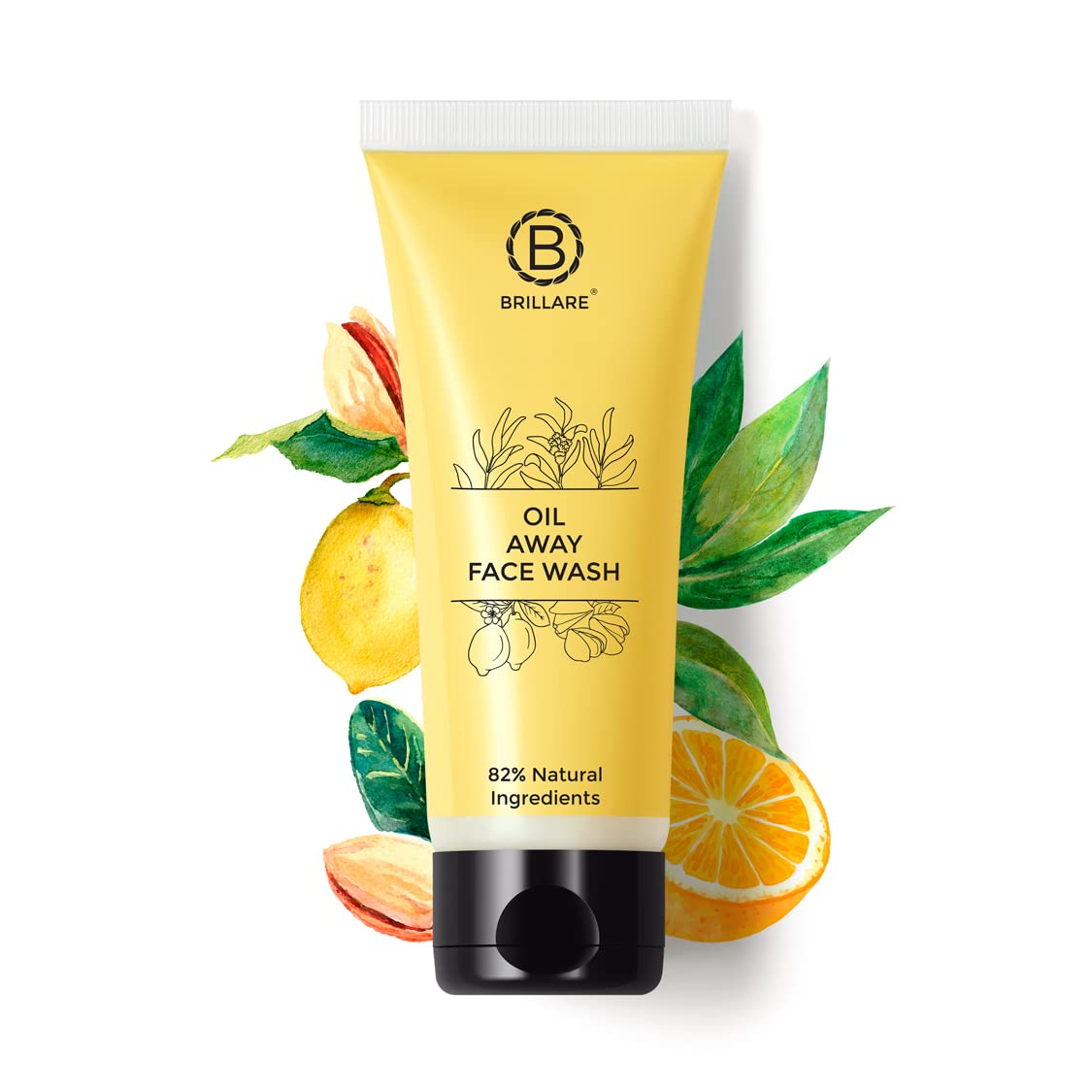 Brillare Professional Oil Away Natural Face Wash With Tea Tree and Turmeric (100 ML) & Brillare Pure Coconut Oil Combo