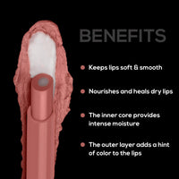 RENEE Lip Fix 3 in 1 Tinted Lip Balm 02 Nutmeg 1.6 Gm, Heals Lightens & Nourishes | Dual Core Care Enriched with Vitamin E, Shea Butter & Jojoba Oil for Dry & Chapped Dry Lips