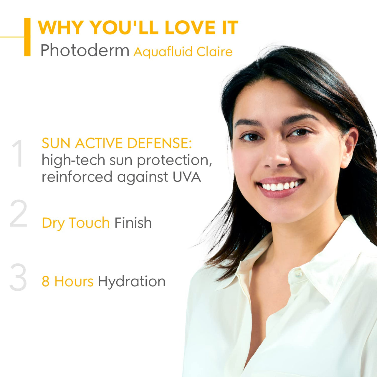 Bioderma Photoderm Aquafluide Claire Sunscreen SPF 100+ PA++++ | Tinted Sunscreen | 8H Hydration for Normal to Combination Skin | UVA & UVB Protection | Ultra Light & Moisturizing Texture, 40ml