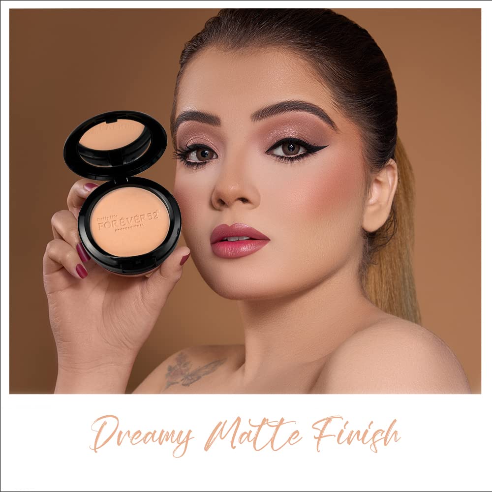 Daily Life Forever52 Two Way Cake Matte Compact For all Skin Types (Almond-Yellow Undertone,12g)