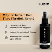 KERRATO HAIR FIBRES Unisex Water Resistant Locking Spray for All Hair Building Fibers (40ml) | Strong Hold All Day | Fiber Holding Spray(Pack of 1)