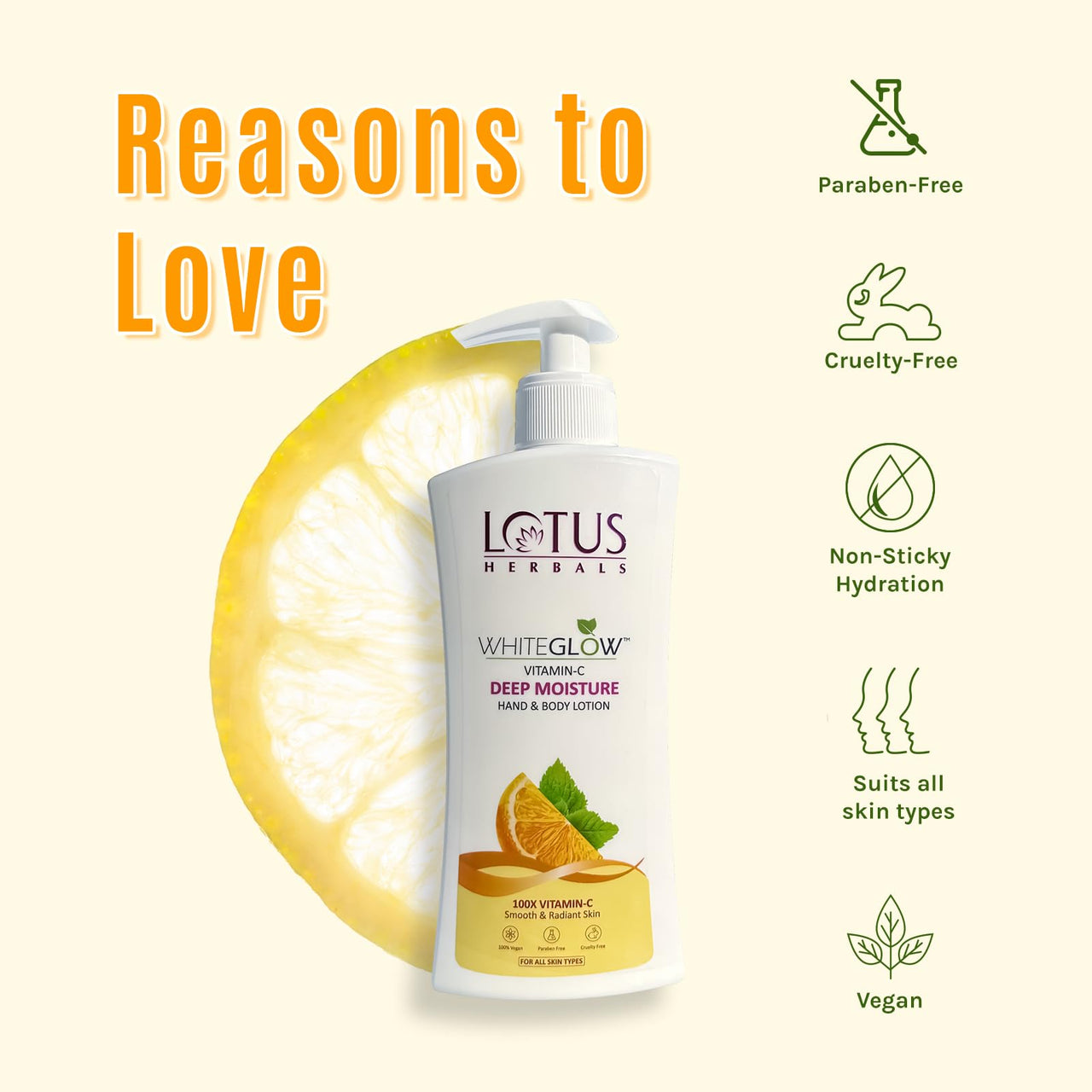 Lotus Herbals Vitamin C Deep Moisture Hand & Body Lotion, Moisturizer for Dry Skin, Moisturizer for Women & Men, 400ml + 400ml - BUY 1 GET 1 FREE