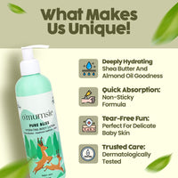 o Mumsie - curated for Devoted Mamas Pure Bliss Natural Baby Body Lotion - Moisturizing & Soothing,Gentle Formula for Sensitive Skin,Hypoallergenic,Paraben-Free,250ml - Ideal for Newborns & Toddlers
