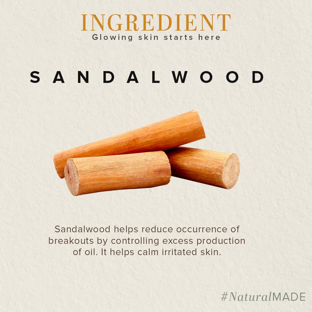 Khadi Natural Sandalwood Herbal Face Pack | Face Pack for Controlling Oil | Natural Face Pack for Acne | Herbal Face Pack for Glowing Skin | Suitable for All Skin Types | |Pack of 2 | (50*2) (100 gm)
