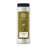 Mountain Valley Springs India Private Limited Forest Essentials Silken Dusting Powder Oudh & Green Tea | Natural Dusting Powder For Refreshing & Scented Skin | Talc-free | 90 g