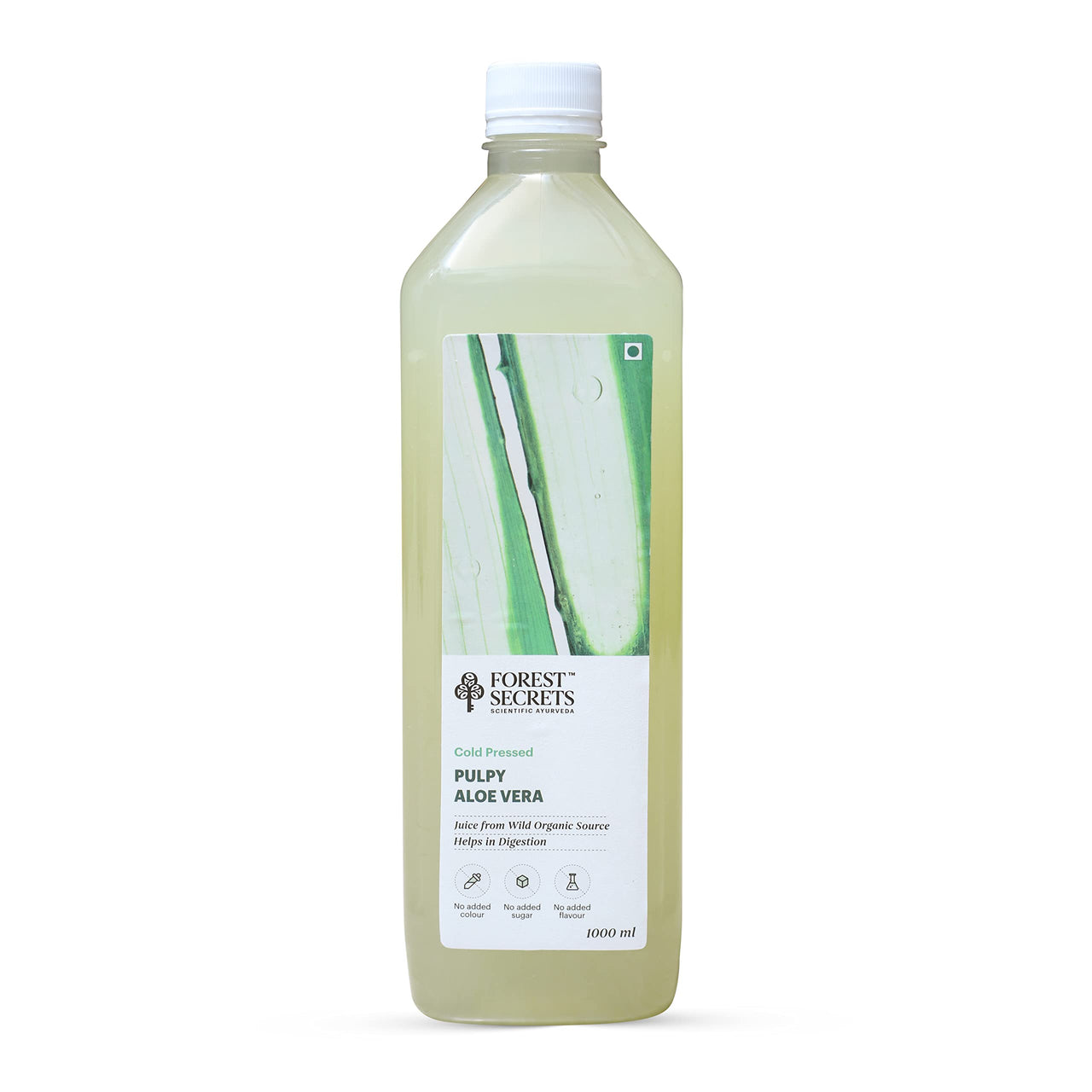 Forest Secrets Organic Aloe Vera Juice with Pulp, Natural Ayurvedic Tonic for Immunity, Better Digestion and Glowing Skin, (Pack of 3, 1000 ml)