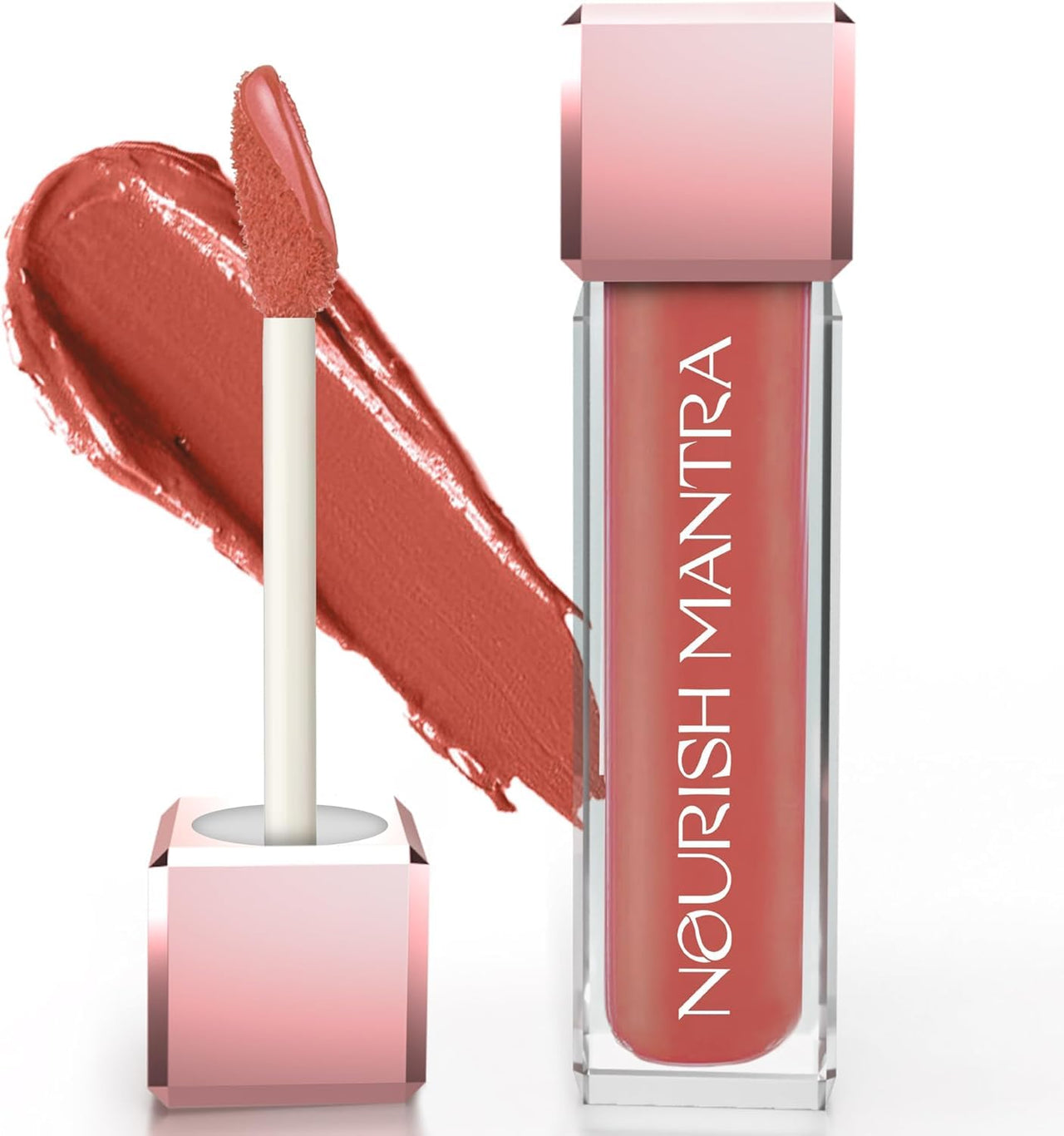 Nourish Mantra’s Spice & Shanti Lipstick (3.5ml)/ Creamy Matte Liquid Lipstick with SPF/Water Proof/Smudge Proof/Transfer Proof/Long Lasting/Suits All Skin Tones
