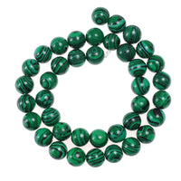 Natural Stone Beads 12mm Malachite Gemstone Round Loose Beads Crystal Energy Stone Healing Power for Jewelry Making DIY,1 Strand 15