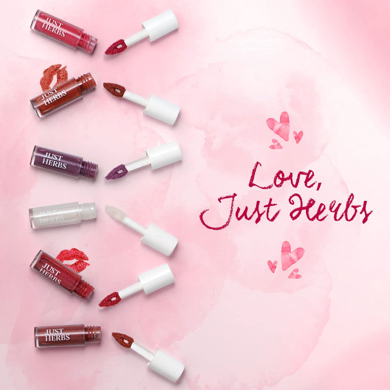 Just Herbs 4 IN 1 Lip Gloss for Women, Serum Infused Non-Sticky Glossy and Hydrating Lip Gloss 4 gm (Deep Love)