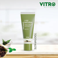 Vitro Fluoride Free Toothpaste with Meswak, Vajra danti and Neem Extract | Herbal toothpaste with extracts of 12 herbs for complete toothcare | Helps with Bad breath and Gum Problems