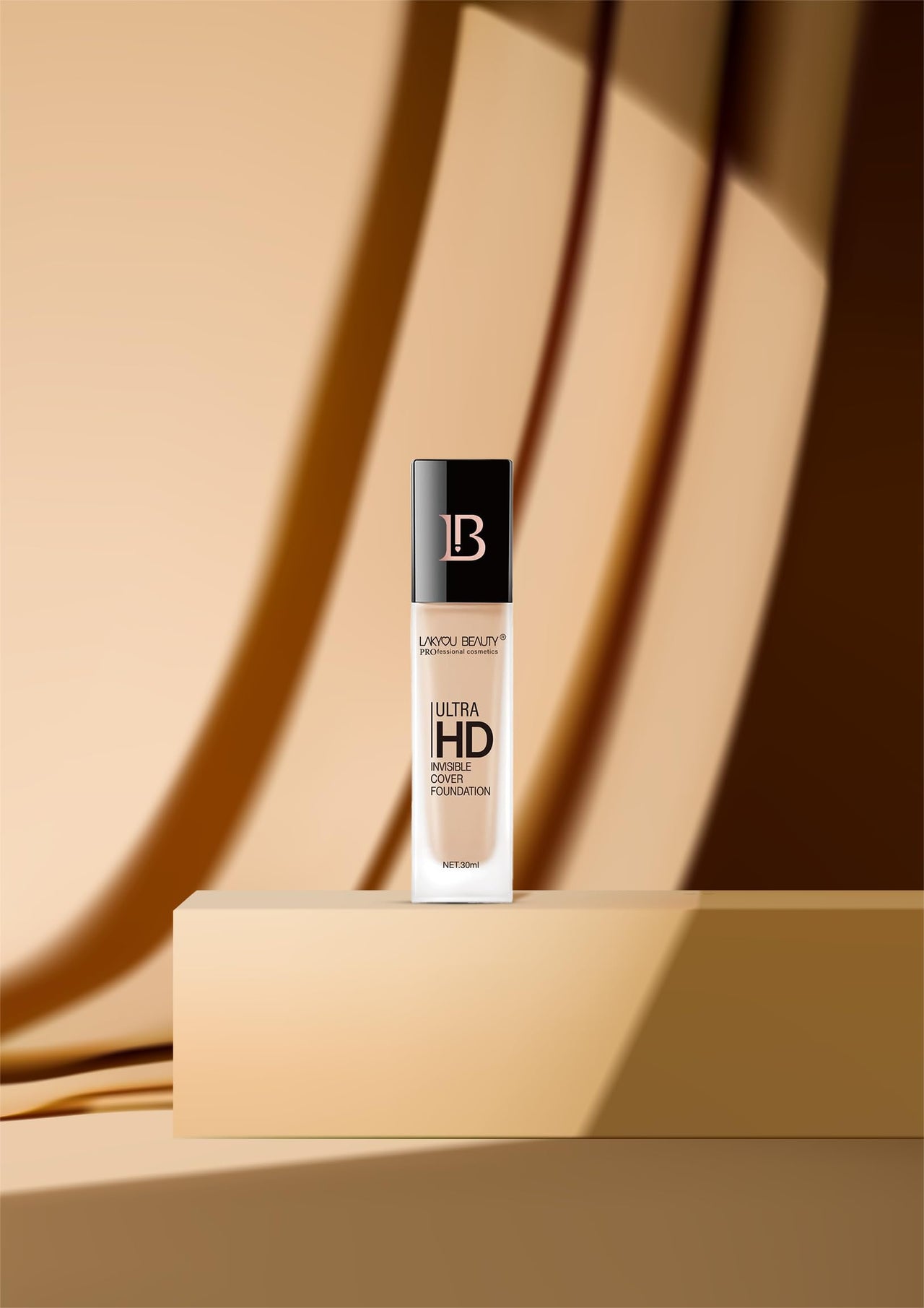 Lakyou Beauty Ultra HD Invisible Cover Foundation | Seamless Blend | High Definition Finish | Lightweight & Long-Lasting | Shade-02(Soft Ivory) | 30ml