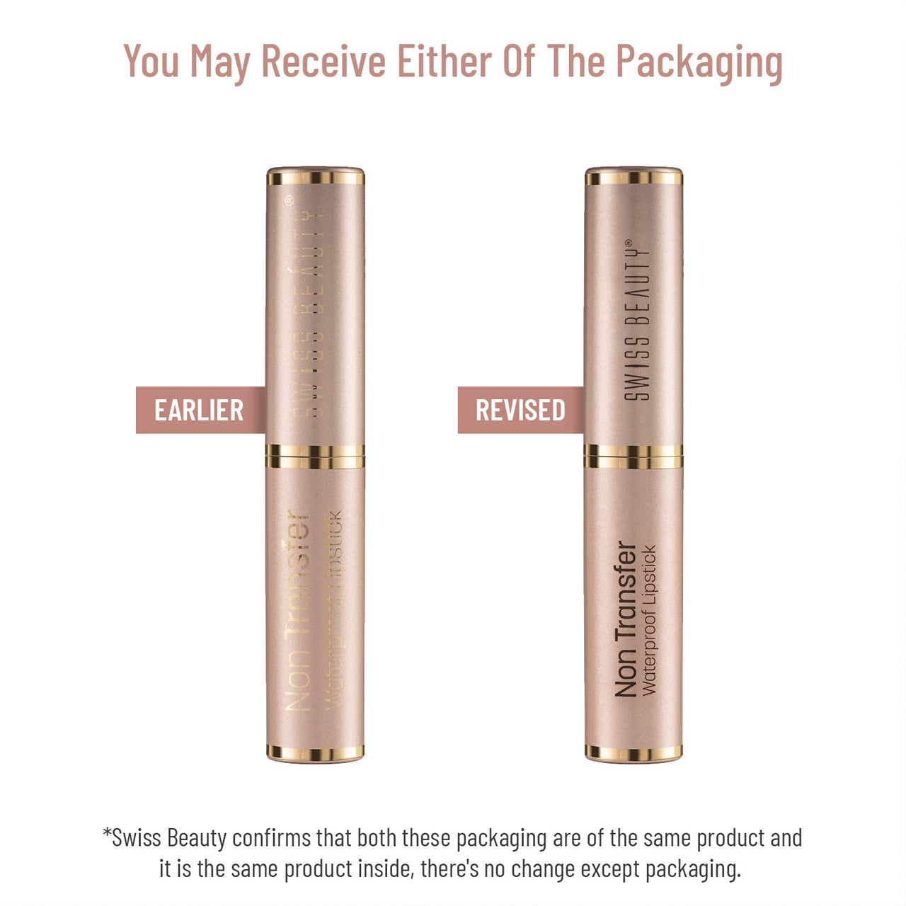Swiss Beauty Non-Transfer Waterproof Lipstick with Jojoba Seed Oil | Matte Finish | Long-Lasting | Highly Pigmented | Shade- Spice Nude, 3gm