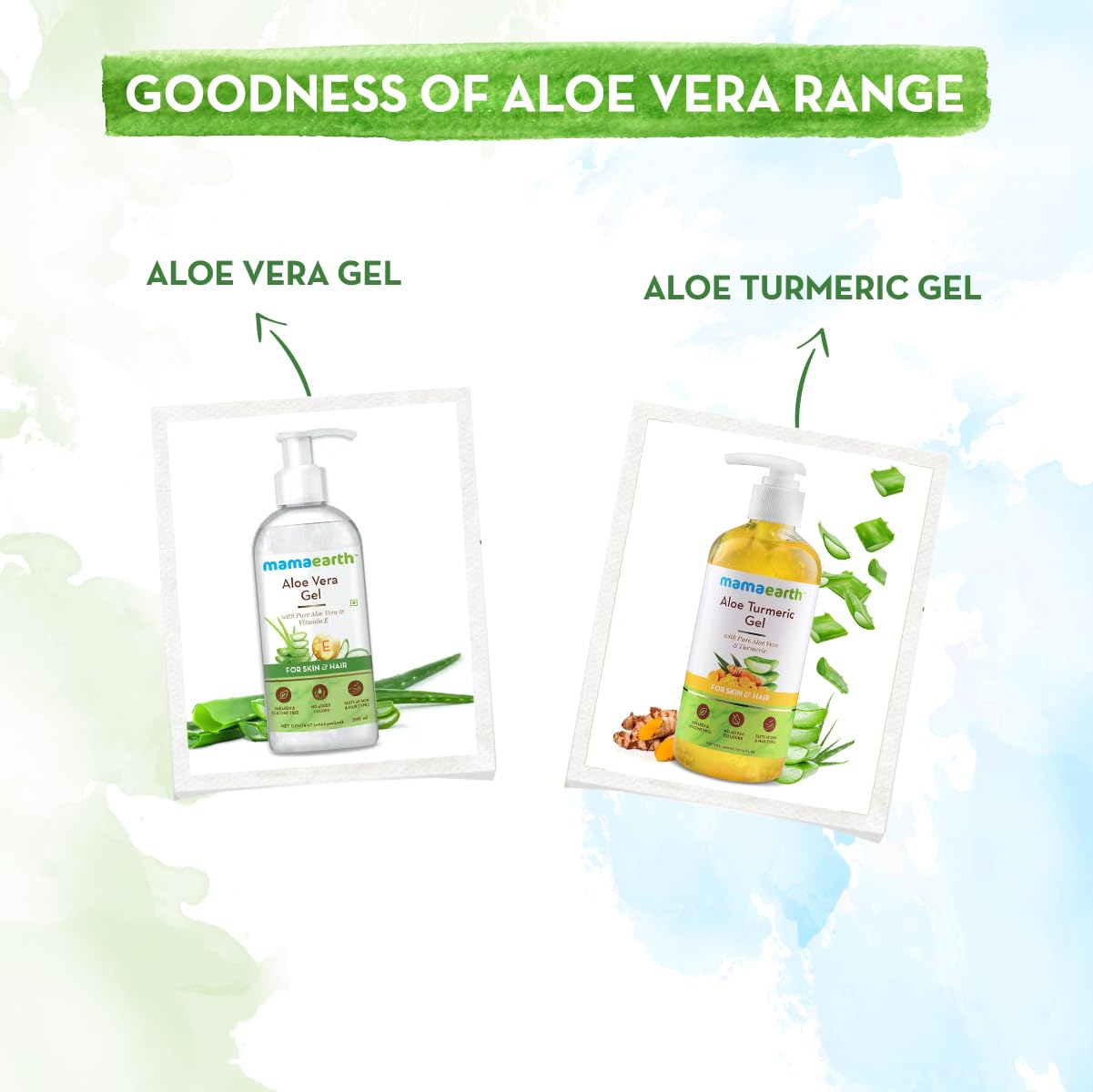 Mamaearth Aloe Vera Gel for Skin & Hair | With Pure Aloe Vera & Vitamin E | Hydrates Skin | Soothes Irritated Skin | Keeps Scalp Healthy | For Men & Women | 300 ml
