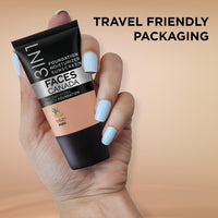 FACES CANADA Celeb Glow Kit | Silver Strobe Cream (30ml) + Medium Natural All Day Hydra Matte Mini Foundation (18ml) | Makeup Kit For Women (Combo Pack of 2)