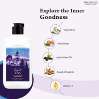 THE LOVE CO. Body Lotion - Moisturizer Cream For Dry Skin - Body Lotion for Women & Men - Body Lotion for Dry Skin with Jojoba Oil, Shea Butter & Vitamin E - 295Ml (Night Kiss)