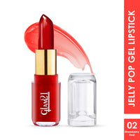 Glam21 Jelly Pop fruity gel lipstick| Moisturising | Glossy Finish | Gives a Natural Colour | Lightweight | Cranberry Pink & Strawberry Red 3.5gm Each | Combo Pack of 3
