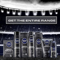 NIVEA Men Body Wash, Deep Impact Deodorant, 3 In 1 Shower Gel For Body, Face & Hair, With Microfine Clay, 250ml (Pack of 2)
