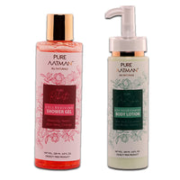 PURE AATMAN Deep body moisturising and nourishing combo kit |shower gel (200ml) |sulphate free | paraben free, body lotion (200ml))