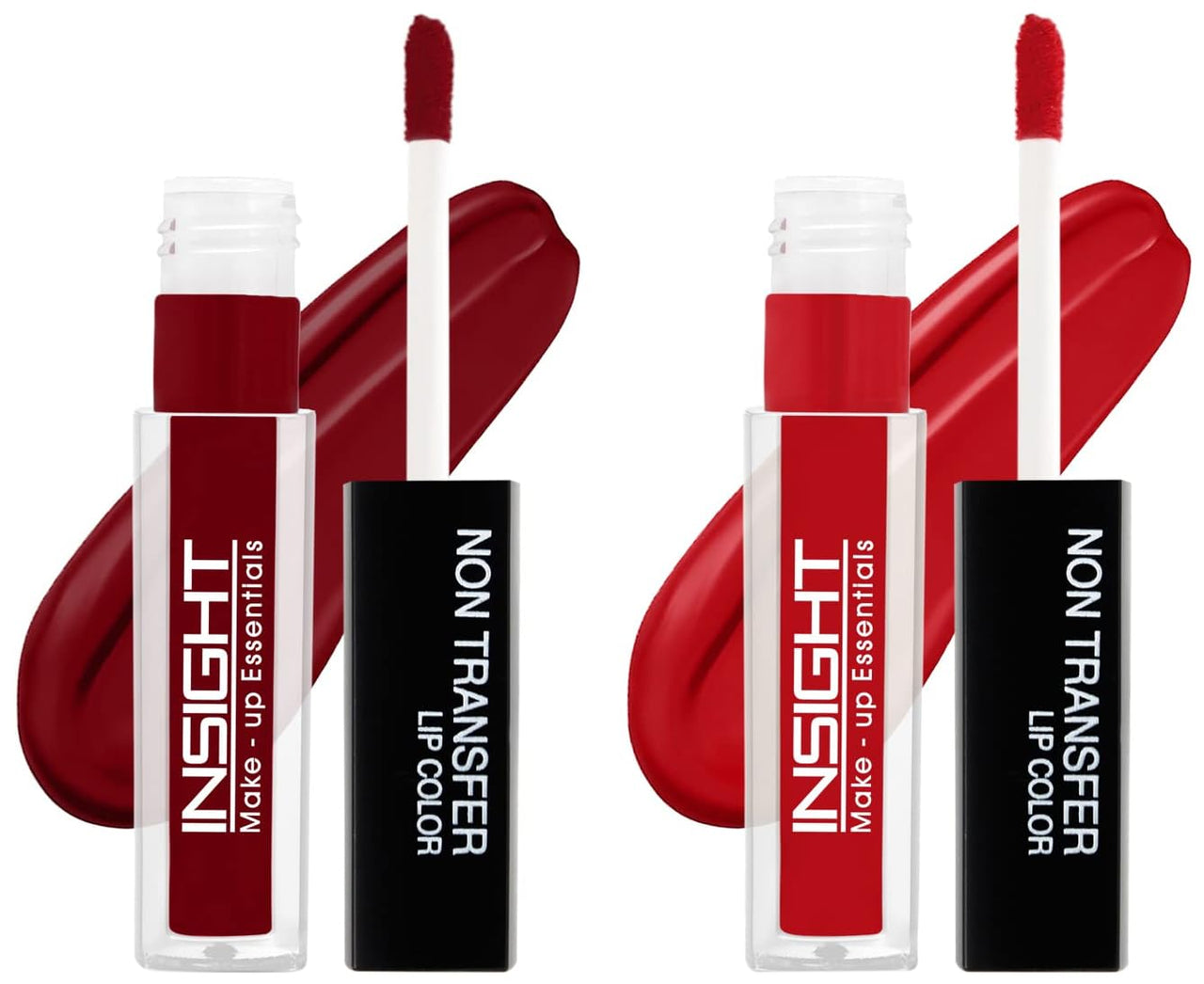 INSIGHT Non Transfer Matte Lip Color, 4Ml (03 Divine Wine) & Matte Lip Color, 4Ml (02 Red Alert)