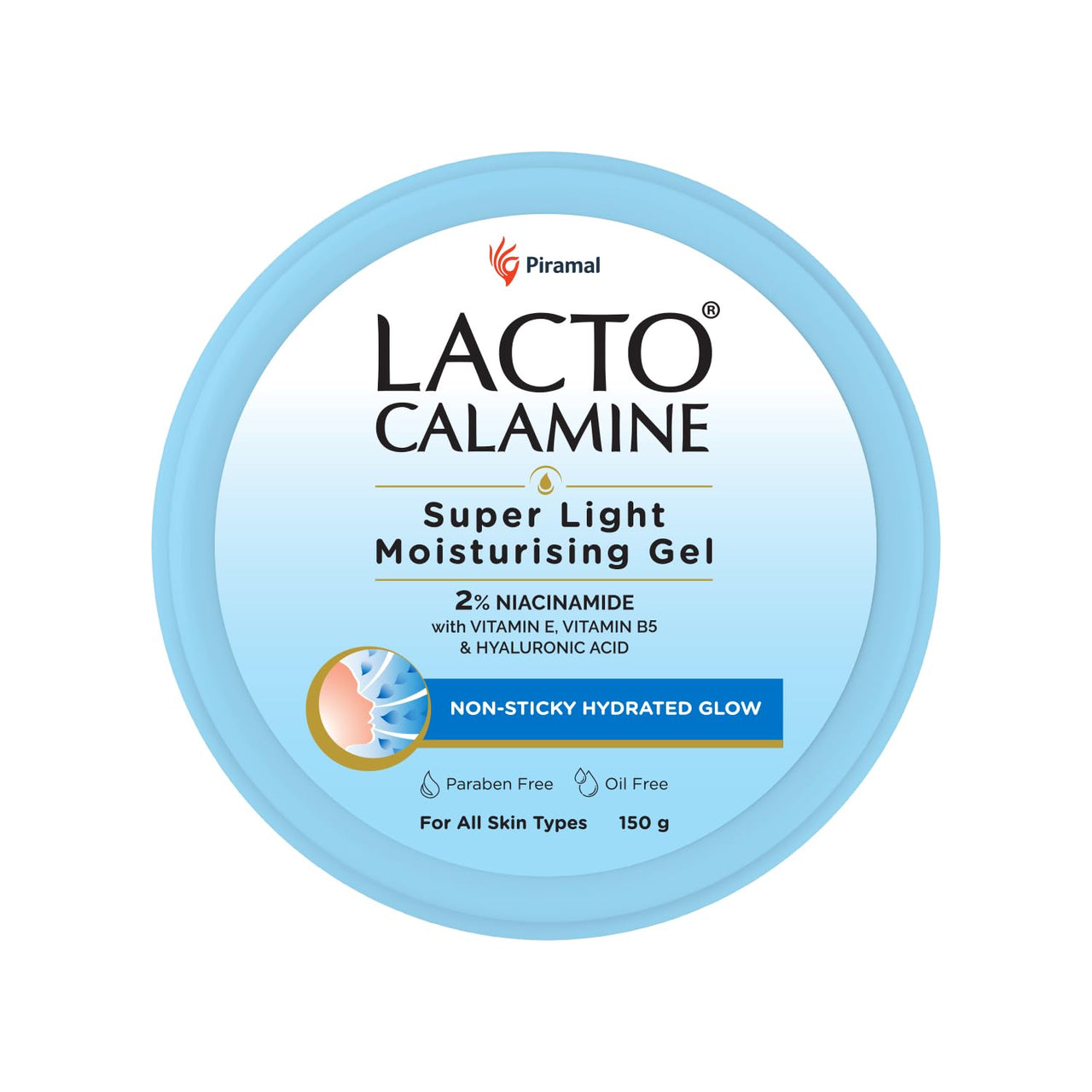 Lacto Calamine Super Light Moisturizer for Face | 150g | Moisturiser for Oily Skin with Niacinamide, Hyaluronic Acid | Face Moisturizer with 300% Instant Hydration, 90% Stronger Moisture Barrier