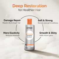 Streax Professional BotBrazil Shampoo,300 ml for Keratin, Botox, Nanoplasty, & Smoothening, Sulphate & Paraben-Free Shampoo for Women & Men, Enriched with Vita Oils Nourishes Chemically Treated Hair