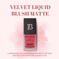 Lakyou Beauty Velvet Liquid Blush Matte | Light Weight | Highly Pigmented | Long-lasting | Easily Blendable | All Skin Types | Shade-02 (Rose Pink) 15ml
