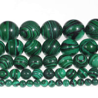 Natural Stone Beads 4mm Malachite Gemstone Round Loose Beads Crystal Energy Stone Healing Power for Jewelry Making DIY,1 Strand 15