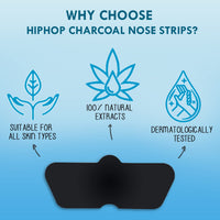 HipHop Skincare Cleansing Charcoal Nose Strips for Men & Women - Blackhead Remover & Pore Cleanser (6 Strips Pack of 2) (12 Strips)