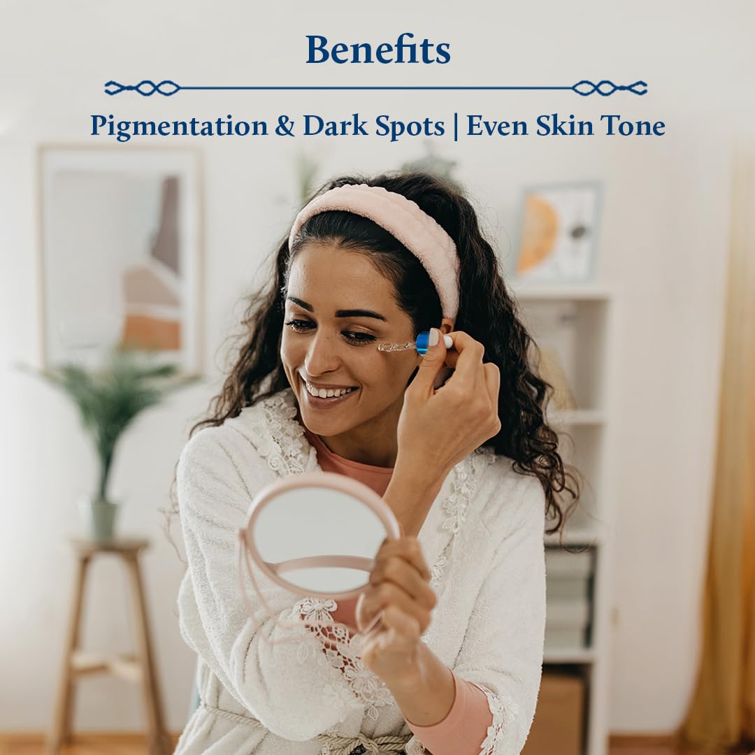 Blue Nectar Rice Water Kojic Acid Face Serum for Pigmentation & Dark Spots Removal | Anti Pigmentation Serum for Face with Mushroom (13 Herbs, 30ml)