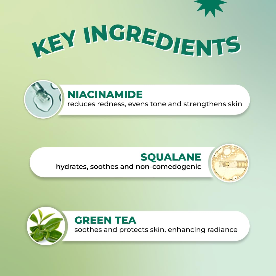 Moody AcneXpert Oil Free Moisturiser With Green Tea & Squalane | Reduces Blemishes, Excess Oil & Acne Marks For Radiant & Even Skin Tone | Non-Greasy & Light Weight Moisturizer For All Skin Type, 50ml