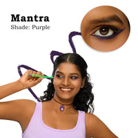 Clumsy Cat Longwear Kajal for Women - Enriched with Almond Oil & Vitamin E | One-Stroke Intense Colour | Waterproof, Smudge Proof & Long Lasting Eye Makeup | Mantra (Purple)