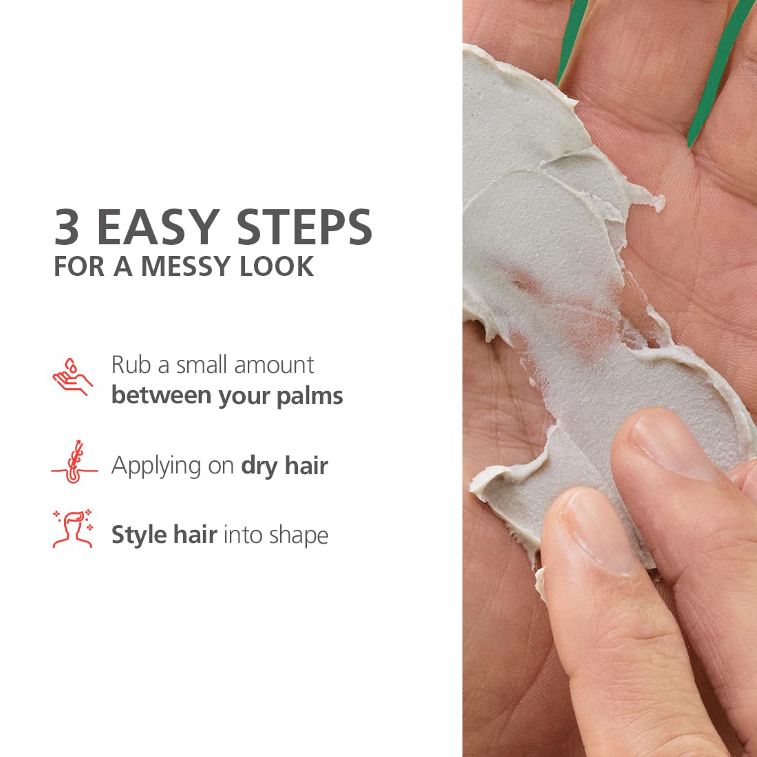 Schwarzkopf Professional OSiS+ Mess Up Matte Paste | Hair Styling Pomade for Men & Women | Medium Hold, Dry Texture & Non-Greasy Matte Finish | Easy to Apply, Mould & Wash | Vegan Formula (100 ML)