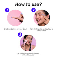Blue Heaven Prime & Shine Flawless Illuminating Primer + Strobe Cream | Primer + Highlighter + Moisturiser |Infused with Vitamin C and Niacinamide for naturally glowing skin, Golden Pink, 25g